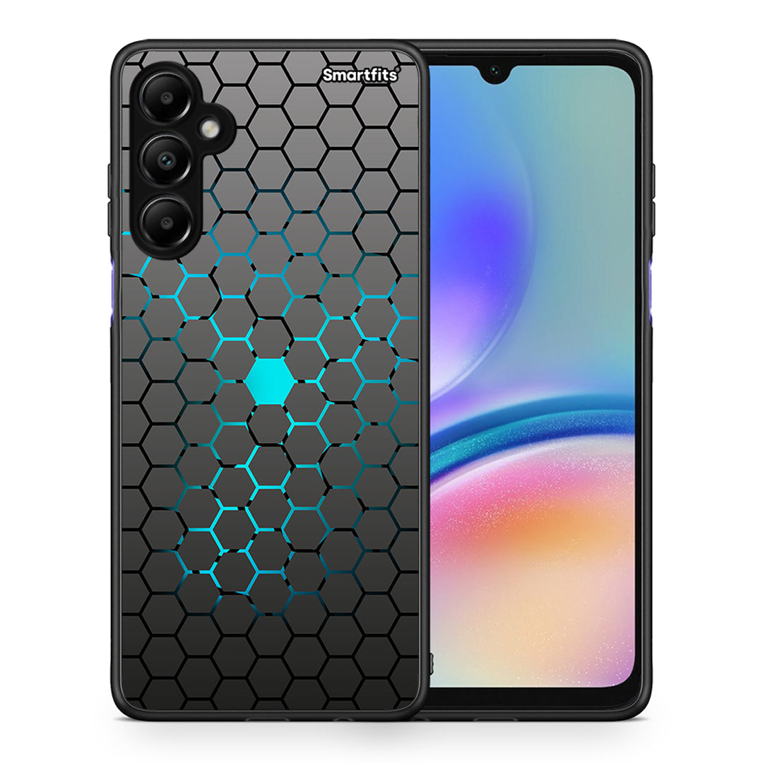 Θήκη Samsung Galaxy A05s Hexagonal Geometric από τη Smartfits με σχέδιο στο πίσω μέρος και μαύρο περίβλημα | Samsung Galaxy A05s Hexagonal Geometric case with colorful back and black bezels