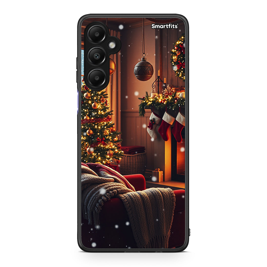 Samsung Galaxy A05s Home For Christmas θήκη από τη Smartfits με σχέδιο στο πίσω μέρος και μαύρο περίβλημα | Smartphone case with colorful back and black bezels by Smartfits