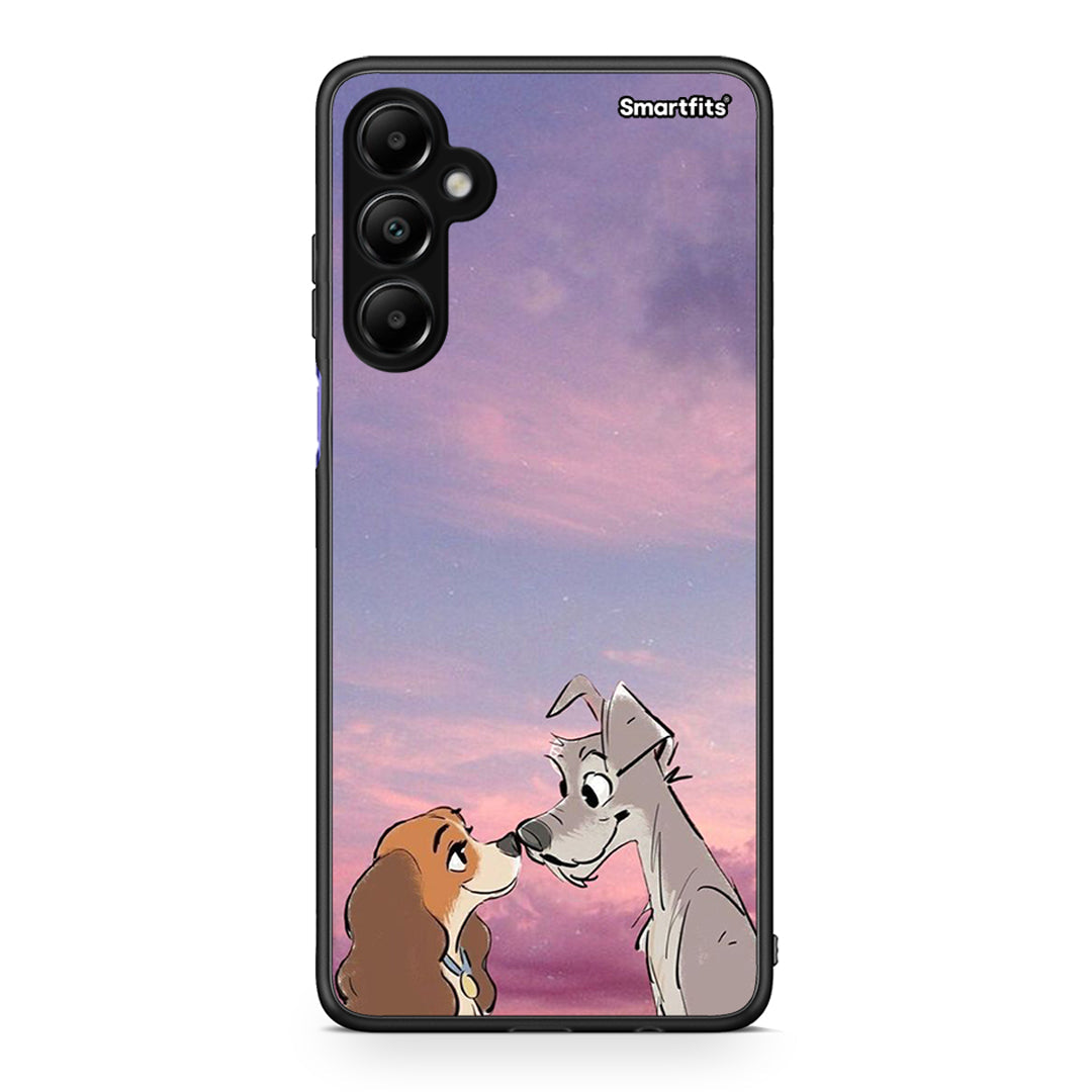 Samsung Galaxy A05s Lady And Tramp θήκη από τη Smartfits με σχέδιο στο πίσω μέρος και μαύρο περίβλημα | Smartphone case with colorful back and black bezels by Smartfits