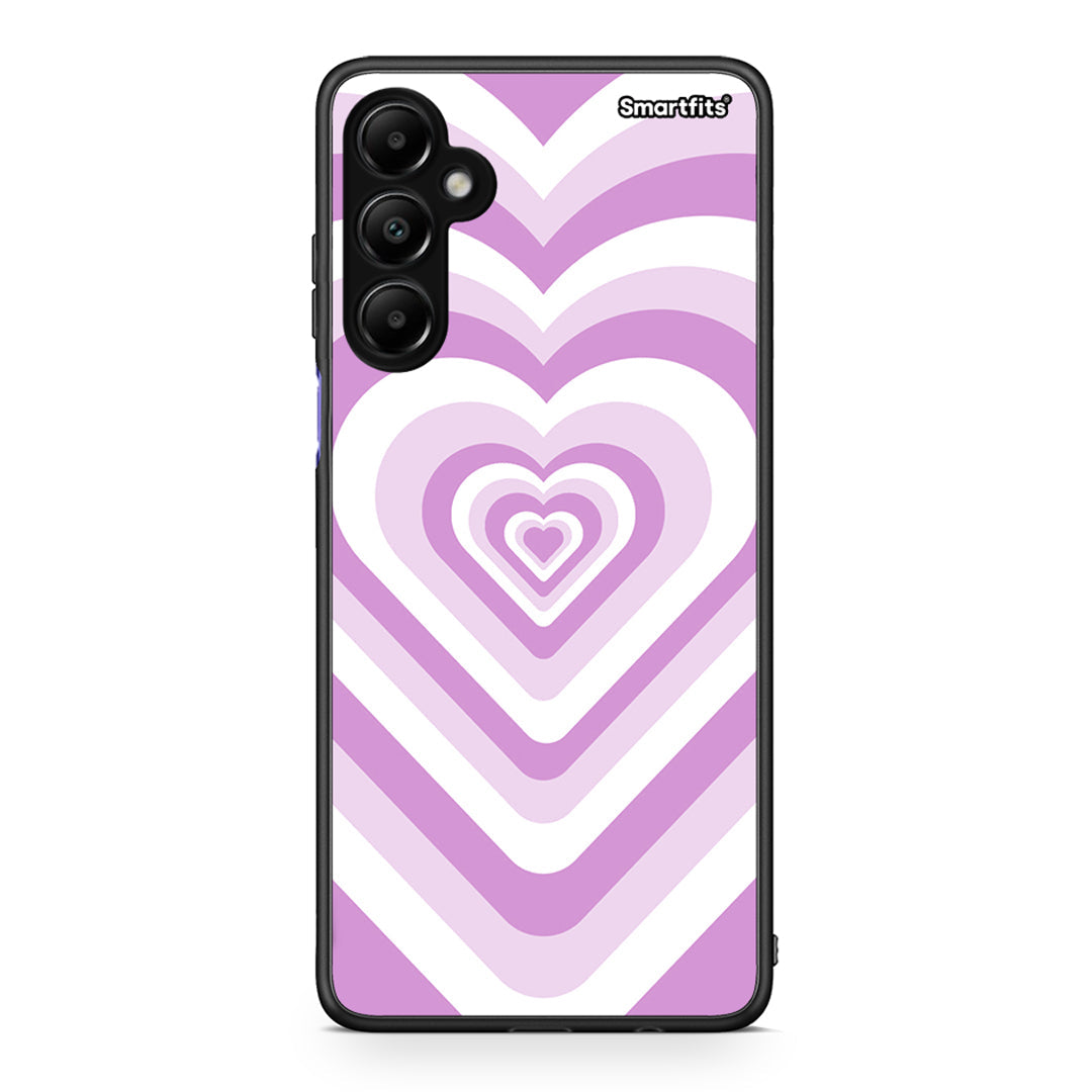 Samsung Galaxy A05s Lilac Hearts θήκη από τη Smartfits με σχέδιο στο πίσω μέρος και μαύρο περίβλημα | Smartphone case with colorful back and black bezels by Smartfits