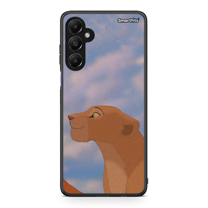 Samsung Galaxy A05s Lion Love 2 Θήκη Αγίου Βαλεντίνου από τη Smartfits με σχέδιο στο πίσω μέρος και μαύρο περίβλημα | Smartphone case with colorful back and black bezels by Smartfits