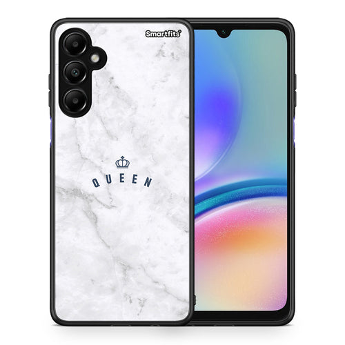 Θήκη Samsung Galaxy A05s Queen Marble από τη Smartfits με σχέδιο στο πίσω μέρος και μαύρο περίβλημα | Samsung Galaxy A05s Queen Marble case with colorful back and black bezels