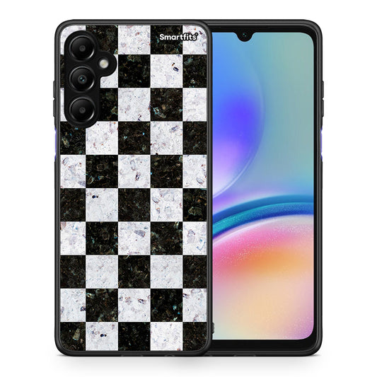 Θήκη Samsung Galaxy A05s Square Geometric Marble από τη Smartfits με σχέδιο στο πίσω μέρος και μαύρο περίβλημα | Samsung Galaxy A05s Square Geometric Marble case with colorful back and black bezels