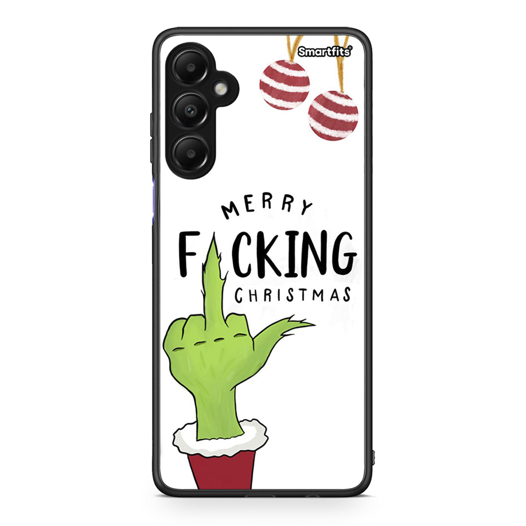 Samsung Galaxy A05s Merry F Xmas θήκη από τη Smartfits με σχέδιο στο πίσω μέρος και μαύρο περίβλημα | Smartphone case with colorful back and black bezels by Smartfits