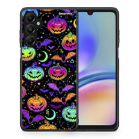 Thumbnail for Θήκη Samsung Galaxy A05s Neon Halloween από τη Smartfits με σχέδιο στο πίσω μέρος και μαύρο περίβλημα | Samsung Galaxy A05s Neon Halloween case with colorful back and black bezels