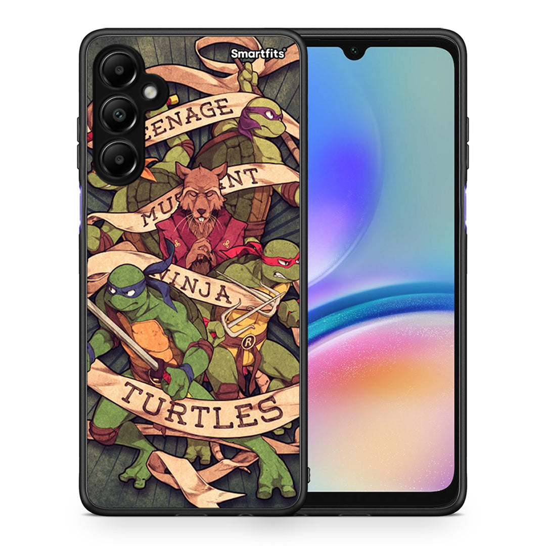 Θήκη Samsung Galaxy A05s Ninja Turtles από τη Smartfits με σχέδιο στο πίσω μέρος και μαύρο περίβλημα | Samsung Galaxy A05s Ninja Turtles case with colorful back and black bezels