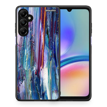 Θήκη Samsung Galaxy A05s Winter Paint από τη Smartfits με σχέδιο στο πίσω μέρος και μαύρο περίβλημα | Samsung Galaxy A05s Winter Paint case with colorful back and black bezels