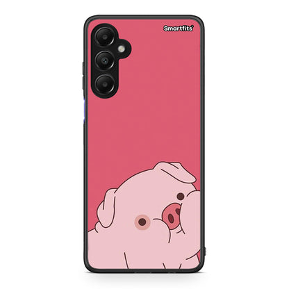 Samsung Galaxy A05s Pig Love 1 Θήκη Αγίου Βαλεντίνου από τη Smartfits με σχέδιο στο πίσω μέρος και μαύρο περίβλημα | Smartphone case with colorful back and black bezels by Smartfits