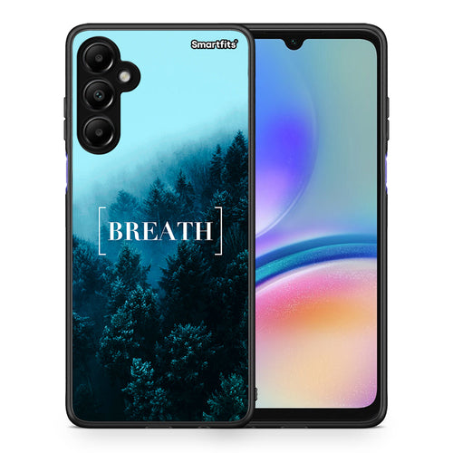 Θήκη Samsung Galaxy A05s Breath Quote από τη Smartfits με σχέδιο στο πίσω μέρος και μαύρο περίβλημα | Samsung Galaxy A05s Breath Quote case with colorful back and black bezels