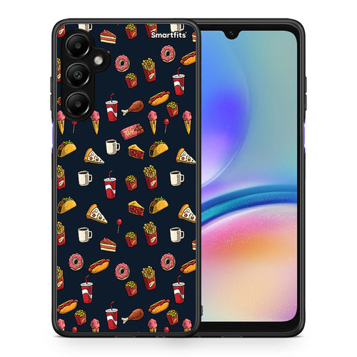 Θήκη Samsung Galaxy A05s Hungry Random από τη Smartfits με σχέδιο στο πίσω μέρος και μαύρο περίβλημα | Samsung Galaxy A05s Hungry Random case with colorful back and black bezels