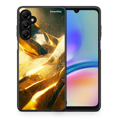 Θήκη Samsung Galaxy A05s Real Gold από τη Smartfits με σχέδιο στο πίσω μέρος και μαύρο περίβλημα | Samsung Galaxy A05s Real Gold case with colorful back and black bezels