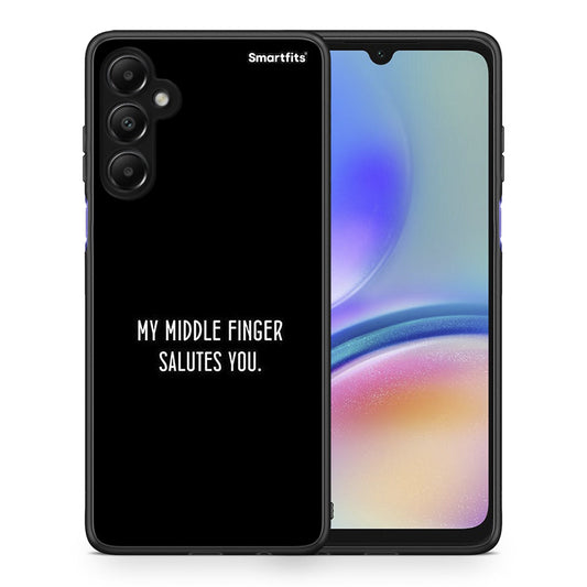 Θήκη Samsung Galaxy A05s Salute από τη Smartfits με σχέδιο στο πίσω μέρος και μαύρο περίβλημα | Samsung Galaxy A05s Salute case with colorful back and black bezels