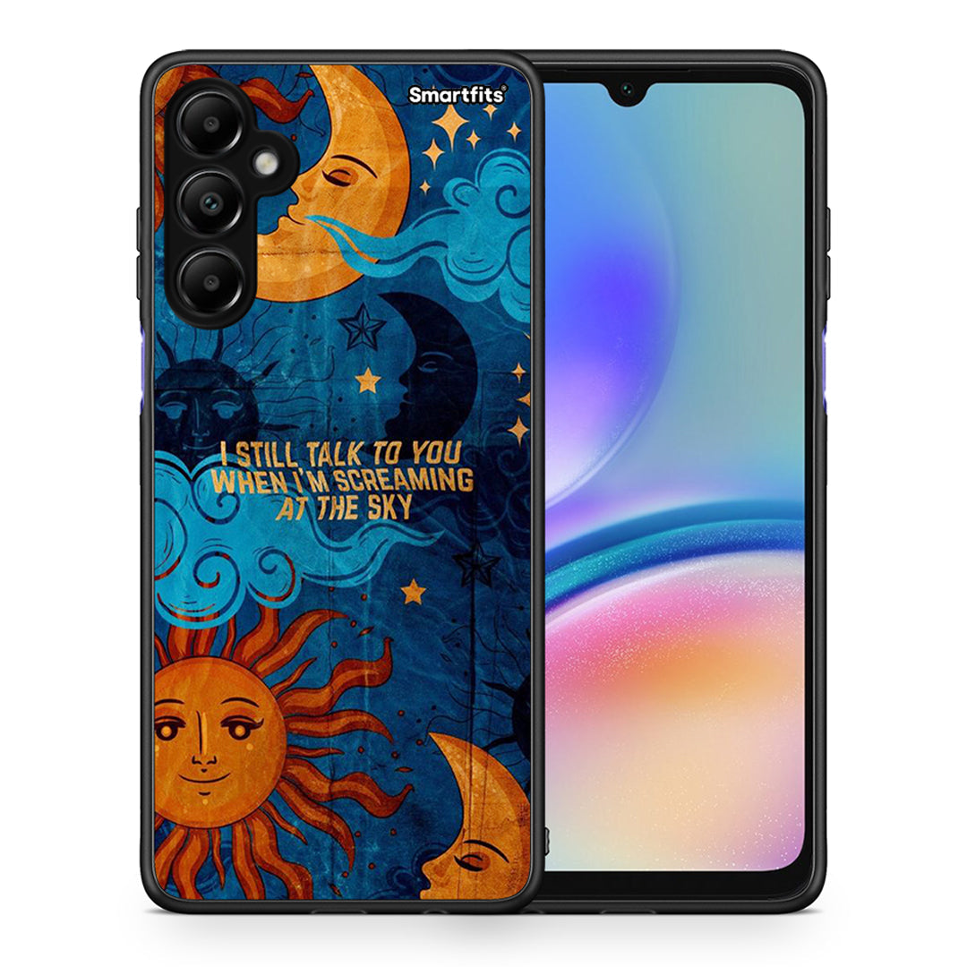 Θήκη Samsung Galaxy A05s Screaming Sky από τη Smartfits με σχέδιο στο πίσω μέρος και μαύρο περίβλημα | Samsung Galaxy A05s Screaming Sky case with colorful back and black bezels