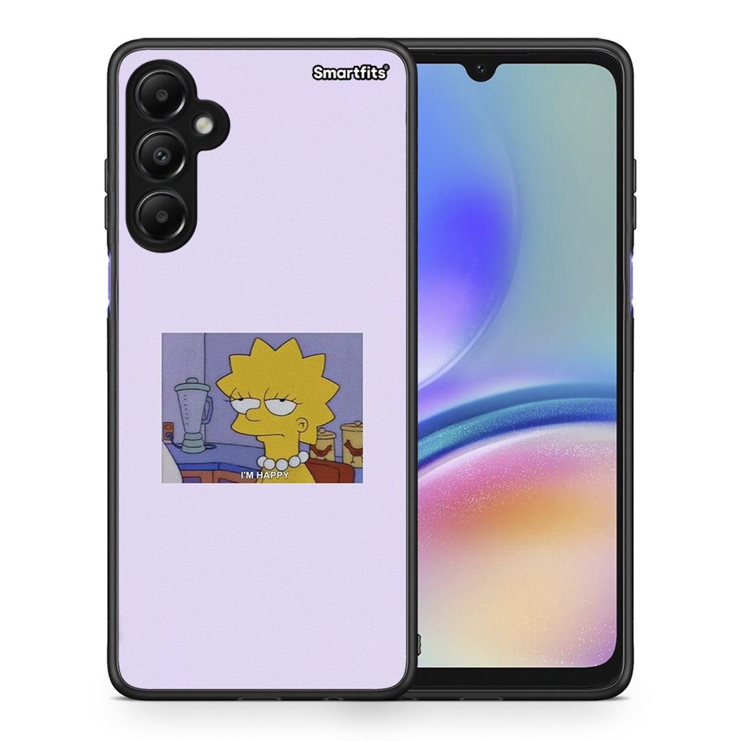 Θήκη Samsung Galaxy A05s So Happy από τη Smartfits με σχέδιο στο πίσω μέρος και μαύρο περίβλημα | Samsung Galaxy A05s So Happy case with colorful back and black bezels