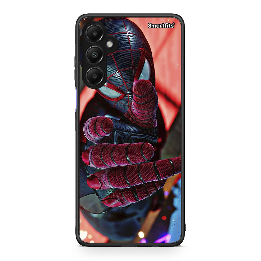 Samsung Galaxy A05s Spider Hand Θήκη από τη Smartfits με σχέδιο στο πίσω μέρος και μαύρο περίβλημα | Smartphone case with colorful back and black bezels by Smartfits