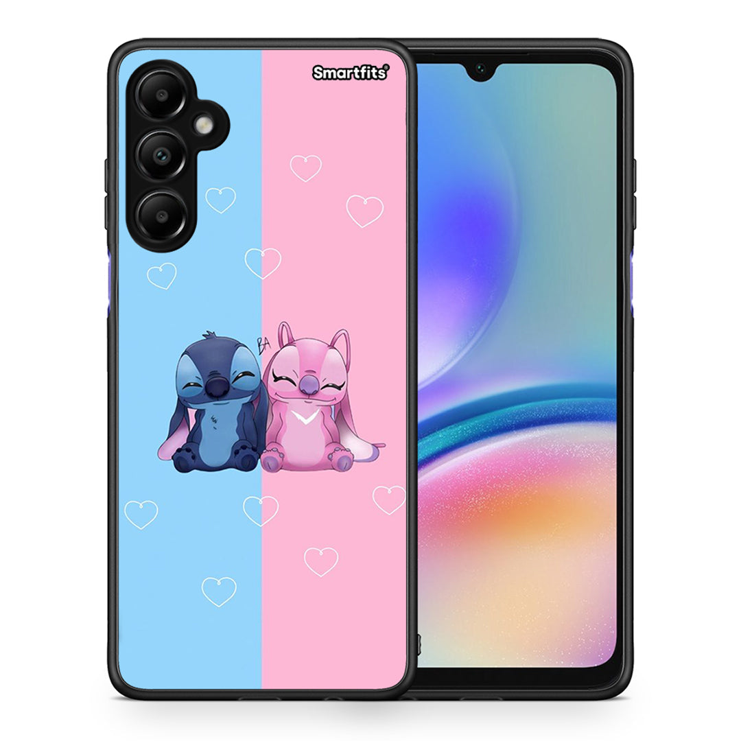 Θήκη Samsung Galaxy A05s Stitch And Angel από τη Smartfits με σχέδιο στο πίσω μέρος και μαύρο περίβλημα | Samsung Galaxy A05s Stitch And Angel case with colorful back and black bezels