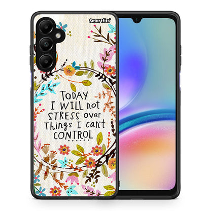 Θήκη Samsung Galaxy A05s Stress Over από τη Smartfits με σχέδιο στο πίσω μέρος και μαύρο περίβλημα | Samsung Galaxy A05s Stress Over case with colorful back and black bezels