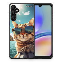 Thumbnail for Θήκη Samsung Galaxy A05s Summer Cat από τη Smartfits με σχέδιο στο πίσω μέρος και μαύρο περίβλημα | Samsung Galaxy A05s Summer Cat case with colorful back and black bezels