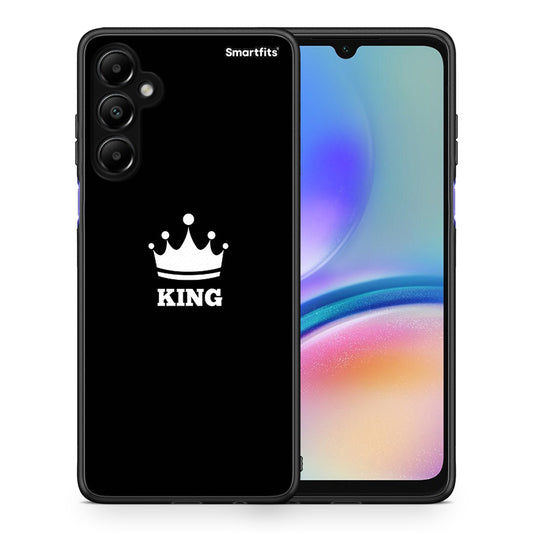 Θήκη Samsung Galaxy A05s King Valentine από τη Smartfits με σχέδιο στο πίσω μέρος και μαύρο περίβλημα | Samsung Galaxy A05s King Valentine case with colorful back and black bezels