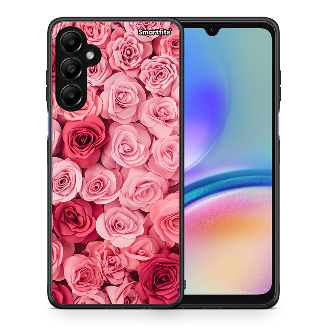 Θήκη Samsung Galaxy A05s RoseGarden Valentine από τη Smartfits με σχέδιο στο πίσω μέρος και μαύρο περίβλημα | Samsung Galaxy A05s RoseGarden Valentine case with colorful back and black bezels