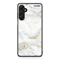 Thumbnail for Samsung Galaxy A05s White Gold Marble θήκη από τη Smartfits με σχέδιο στο πίσω μέρος και μαύρο περίβλημα | Smartphone case with colorful back and black bezels by Smartfits