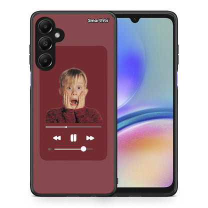 Θήκη Samsung Galaxy A05s Xmas Alone Music από τη Smartfits με σχέδιο στο πίσω μέρος και μαύρο περίβλημα | Samsung Galaxy A05s Xmas Alone Music case with colorful back and black bezels