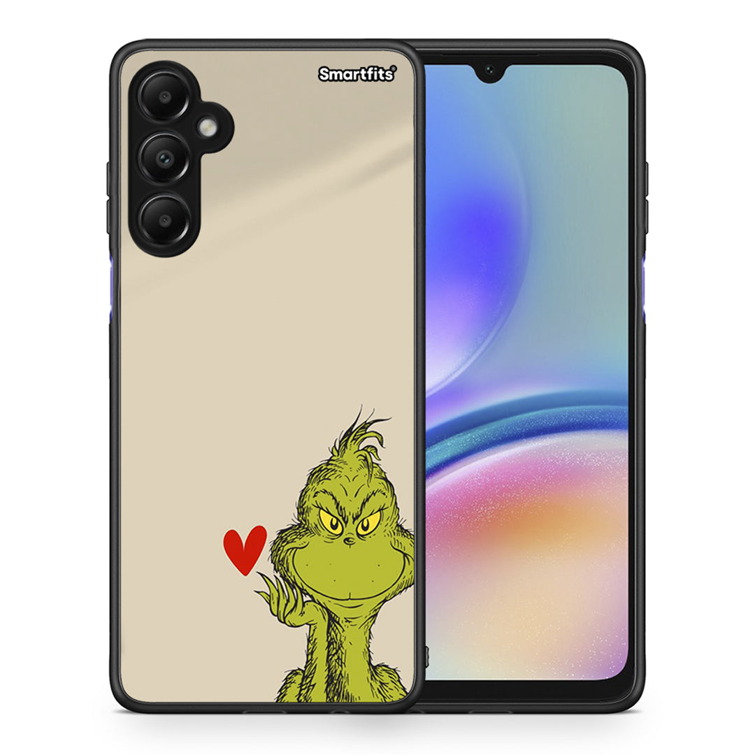 Θήκη Samsung Galaxy A05s Xmas Grinch από τη Smartfits με σχέδιο στο πίσω μέρος και μαύρο περίβλημα | Samsung Galaxy A05s Xmas Grinch case with colorful back and black bezels