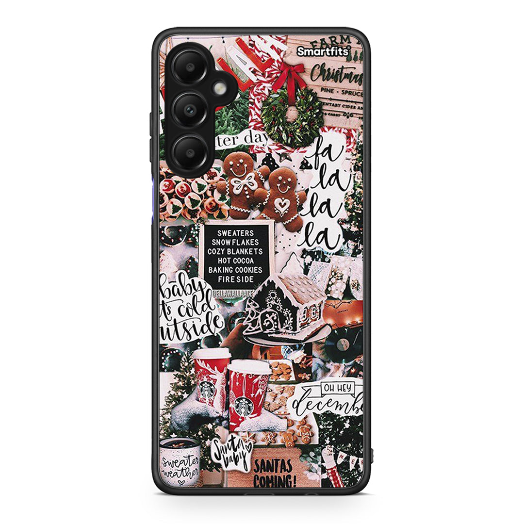 Samsung Galaxy A05s Xmas Habbits θήκη από τη Smartfits με σχέδιο στο πίσω μέρος και μαύρο περίβλημα | Smartphone case with colorful back and black bezels by Smartfits