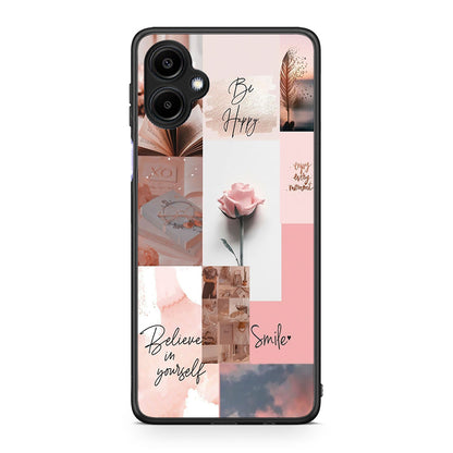 Samsung Galaxy A06 Aesthetic Collage θήκη από τη Smartfits με σχέδιο στο πίσω μέρος και μαύρο περίβλημα | Smartphone case with colorful back and black bezels by Smartfits