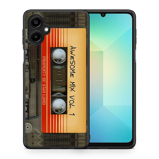 Θήκη Samsung Galaxy A06 Awesome Mix από τη Smartfits με σχέδιο στο πίσω μέρος και μαύρο περίβλημα | Samsung Galaxy A06 Awesome Mix case with colorful back and black bezels