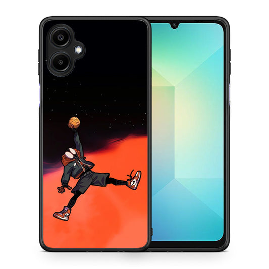 Θήκη Samsung Galaxy A06 Basketball Hero από τη Smartfits με σχέδιο στο πίσω μέρος και μαύρο περίβλημα | Samsung Galaxy A06 Basketball Hero case with colorful back and black bezels