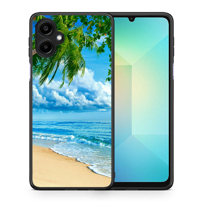 Θήκη Samsung Galaxy A06 Beautiful Beach από τη Smartfits με σχέδιο στο πίσω μέρος και μαύρο περίβλημα | Samsung Galaxy A06 Beautiful Beach case with colorful back and black bezels