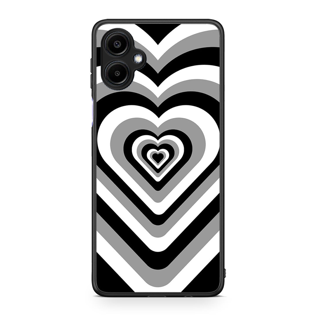 Samsung Galaxy A06 Black Hearts θήκη από τη Smartfits με σχέδιο στο πίσω μέρος και μαύρο περίβλημα | Smartphone case with colorful back and black bezels by Smartfits