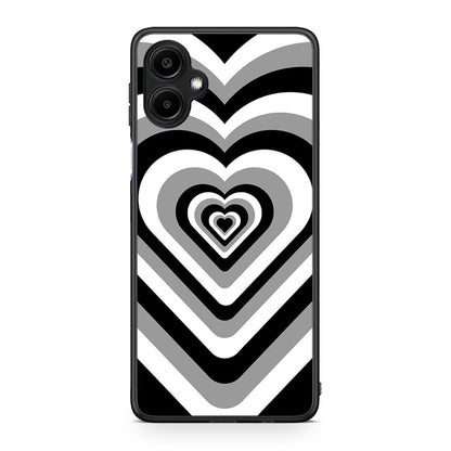 Samsung Galaxy A06 Black Hearts θήκη από τη Smartfits με σχέδιο στο πίσω μέρος και μαύρο περίβλημα | Smartphone case with colorful back and black bezels by Smartfits