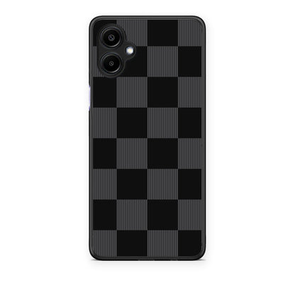 Θήκη Samsung Galaxy A06 Black and Charcoal Striped Checks από τη Smartfits με σχέδιο στο πίσω μέρος και μαύρο περίβλημα | Samsung Galaxy A06 Black and Charcoal Striped Checks case with colorful back and black bezels