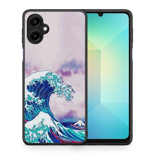 Θήκη Samsung Galaxy A06 Blue Waves από τη Smartfits με σχέδιο στο πίσω μέρος και μαύρο περίβλημα | Samsung Galaxy A06 Blue Waves case with colorful back and black bezels