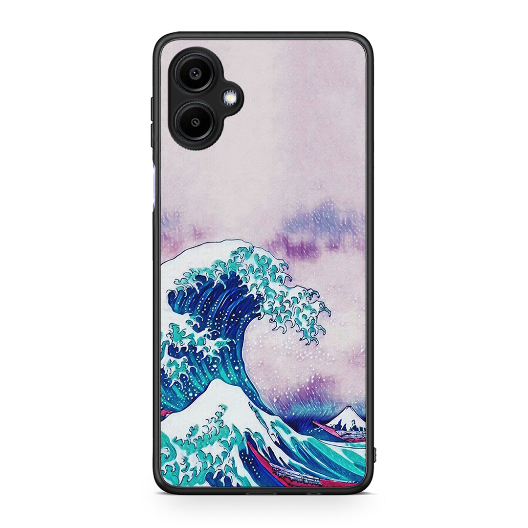 Samsung Galaxy A06 Blue Waves θήκη από τη Smartfits με σχέδιο στο πίσω μέρος και μαύρο περίβλημα | Smartphone case with colorful back and black bezels by Smartfits