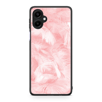 33 - Samsung Galaxy A06 Pink Feather Boho case, cover, bumper