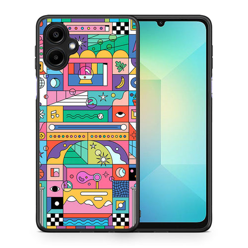 Θήκη Samsung Galaxy A06 Bubbles Soap από τη Smartfits με σχέδιο στο πίσω μέρος και μαύρο περίβλημα | Samsung Galaxy A06 Bubbles Soap case with colorful back and black bezels