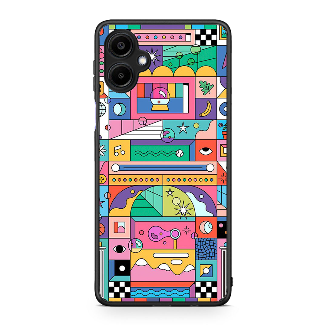Samsung Galaxy A06 Bubbles Soap θήκη από τη Smartfits με σχέδιο στο πίσω μέρος και μαύρο περίβλημα | Smartphone case with colorful back and black bezels by Smartfits