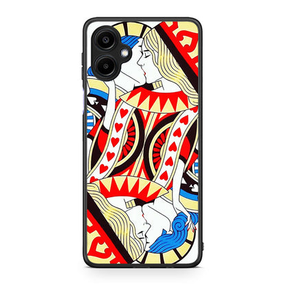 Samsung Galaxy A06 Card Love θήκη από τη Smartfits με σχέδιο στο πίσω μέρος και μαύρο περίβλημα | Smartphone case with colorful back and black bezels by Smartfits