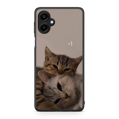 Samsung Galaxy A06 Cats In Love Θήκη από τη Smartfits με σχέδιο στο πίσω μέρος και μαύρο περίβλημα | Smartphone case with colorful back and black bezels by Smartfits