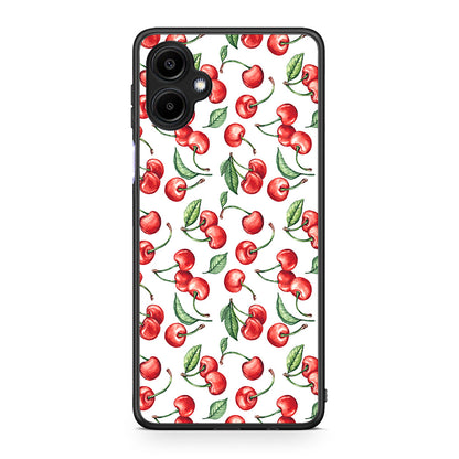 Samsung Galaxy A06 Cherry Summer θήκη από τη Smartfits με σχέδιο στο πίσω μέρος και μαύρο περίβλημα | Smartphone case with colorful back and black bezels by Smartfits