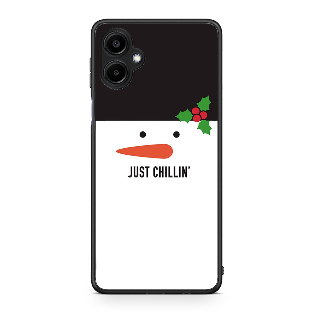 Samsung Galaxy A06 Christmas Chillin θήκη από τη Smartfits με σχέδιο στο πίσω μέρος και μαύρο περίβλημα | Smartphone case with colorful back and black bezels by Smartfits