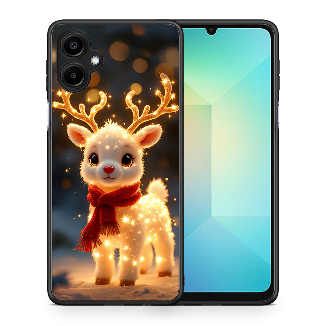 Θήκη Samsung Galaxy A06 Christmas Cutie από τη Smartfits με σχέδιο στο πίσω μέρος και μαύρο περίβλημα | Samsung Galaxy A06 Christmas Cutie case with colorful back and black bezels
