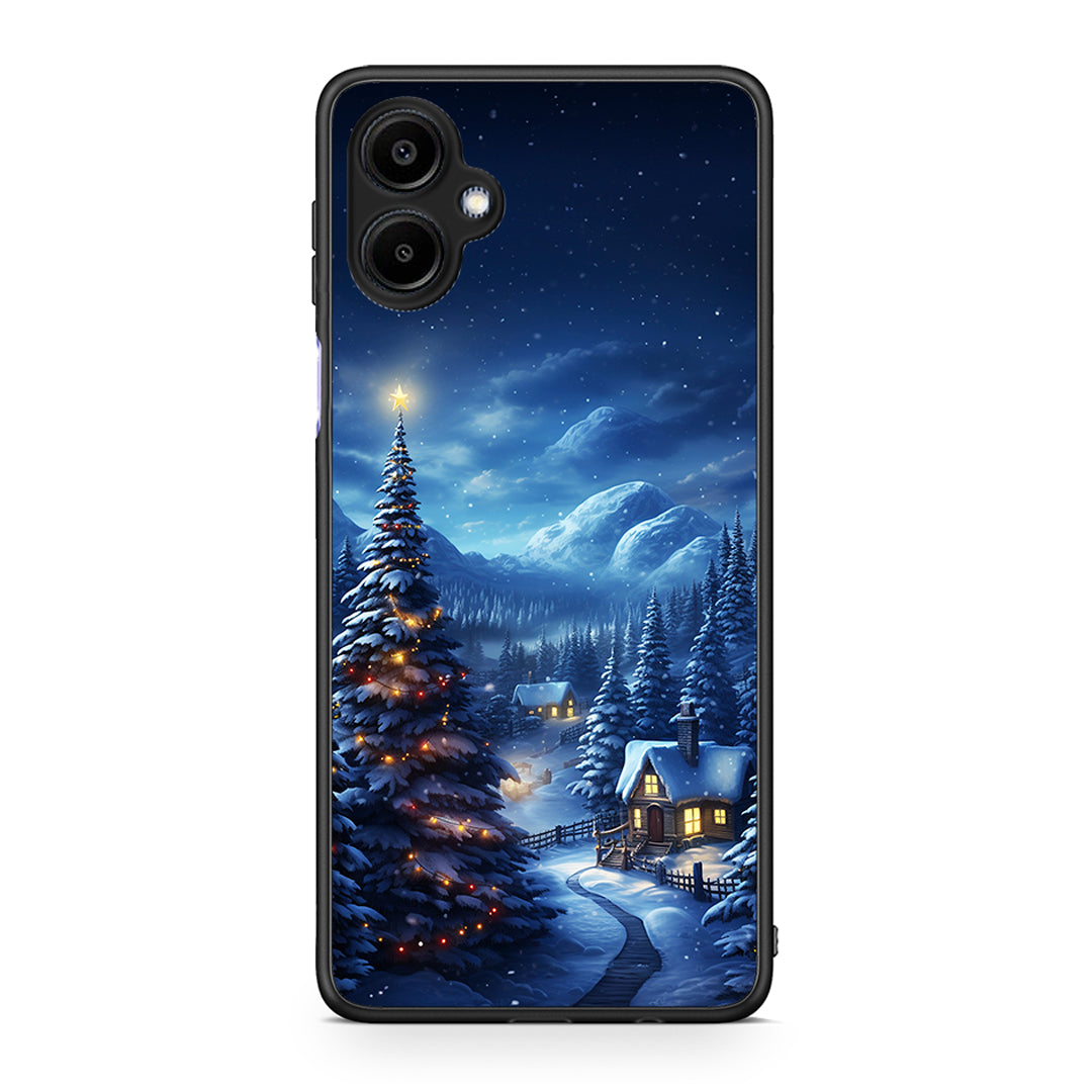 Samsung Galaxy A06 Christmas Scenery θήκη από τη Smartfits με σχέδιο στο πίσω μέρος και μαύρο περίβλημα | Smartphone case with colorful back and black bezels by Smartfits