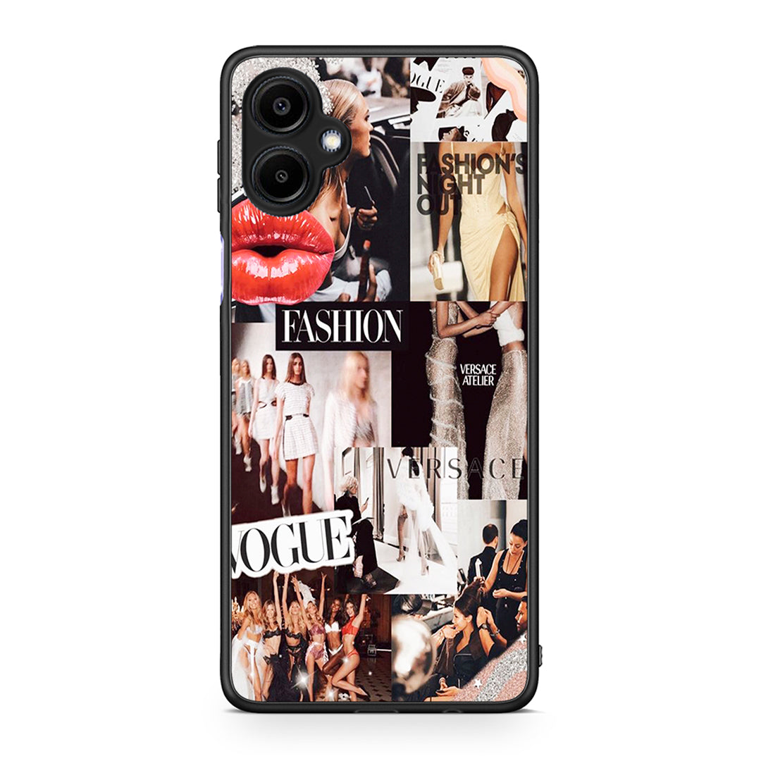 Samsung Galaxy A06 Collage Fashion Θήκη Αγίου Βαλεντίνου από τη Smartfits με σχέδιο στο πίσω μέρος και μαύρο περίβλημα | Smartphone case with colorful back and black bezels by Smartfits