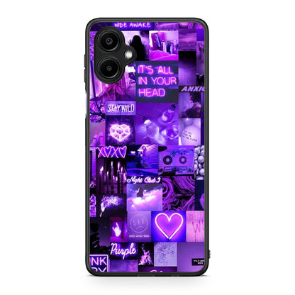 Samsung Galaxy A06 Collage Stay Wild Θήκη Αγίου Βαλεντίνου από τη Smartfits με σχέδιο στο πίσω μέρος και μαύρο περίβλημα | Smartphone case with colorful back and black bezels by Smartfits