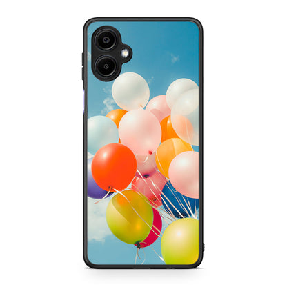 Samsung Galaxy A06 Colorful Balloons θήκη από τη Smartfits με σχέδιο στο πίσω μέρος και μαύρο περίβλημα | Smartphone case with colorful back and black bezels by Smartfits