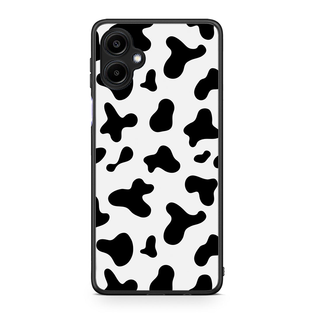 Samsung Galaxy A06 Cow Print θήκη από τη Smartfits με σχέδιο στο πίσω μέρος και μαύρο περίβλημα | Smartphone case with colorful back and black bezels by Smartfits